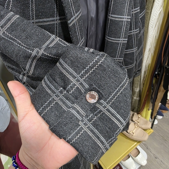 Calvin Klein Gray Plaid Blazer - Picture 3 of 8